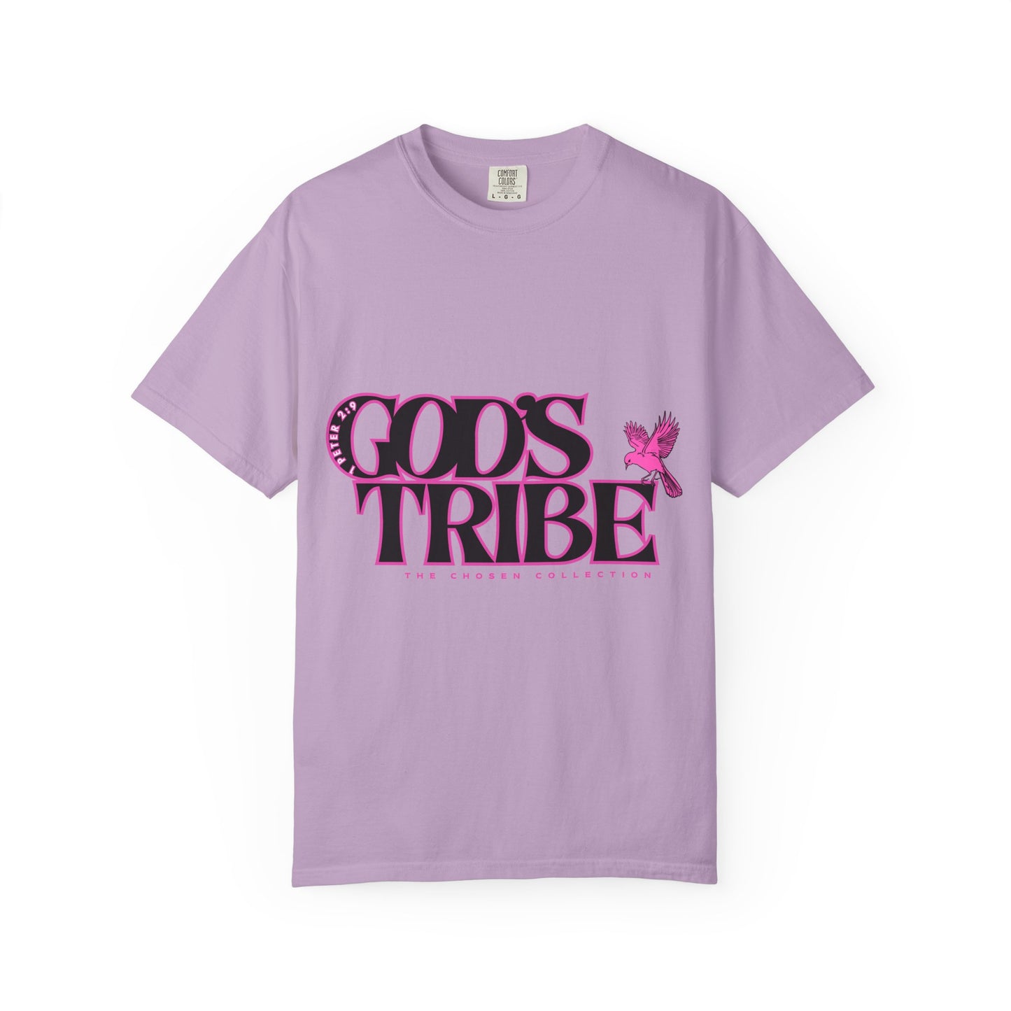 God's Tribe: The Chosen Collection Blessing Bird Pink T-Shirt – Faith-Inspired Apparel