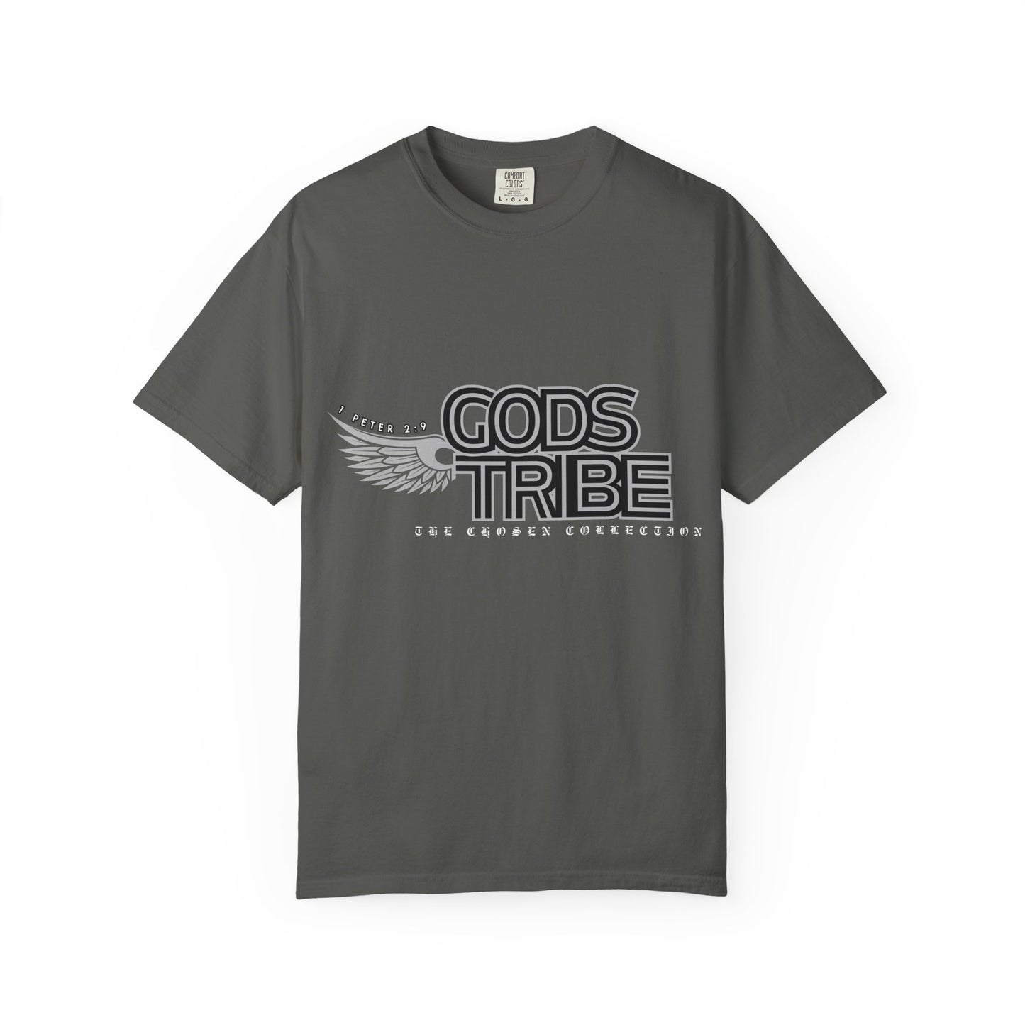 God's Tribe Unisex Wings Gray Garment-Dyed T-Shirt | Spiritual & Inspirational Wear