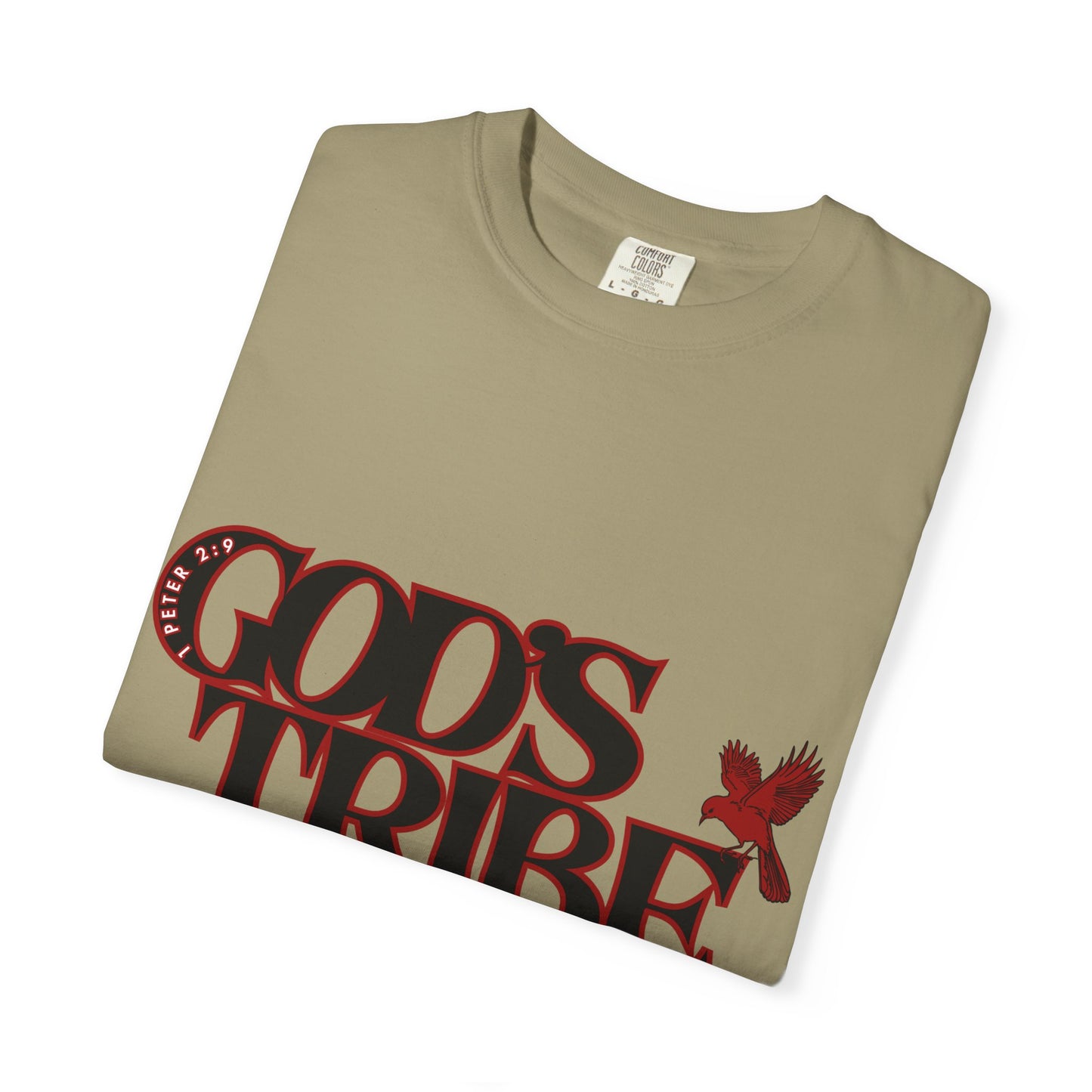 God's Tribe: The Chosen Collection Blessing Bird Red T-Shirt - Faith-Inspired Apparel