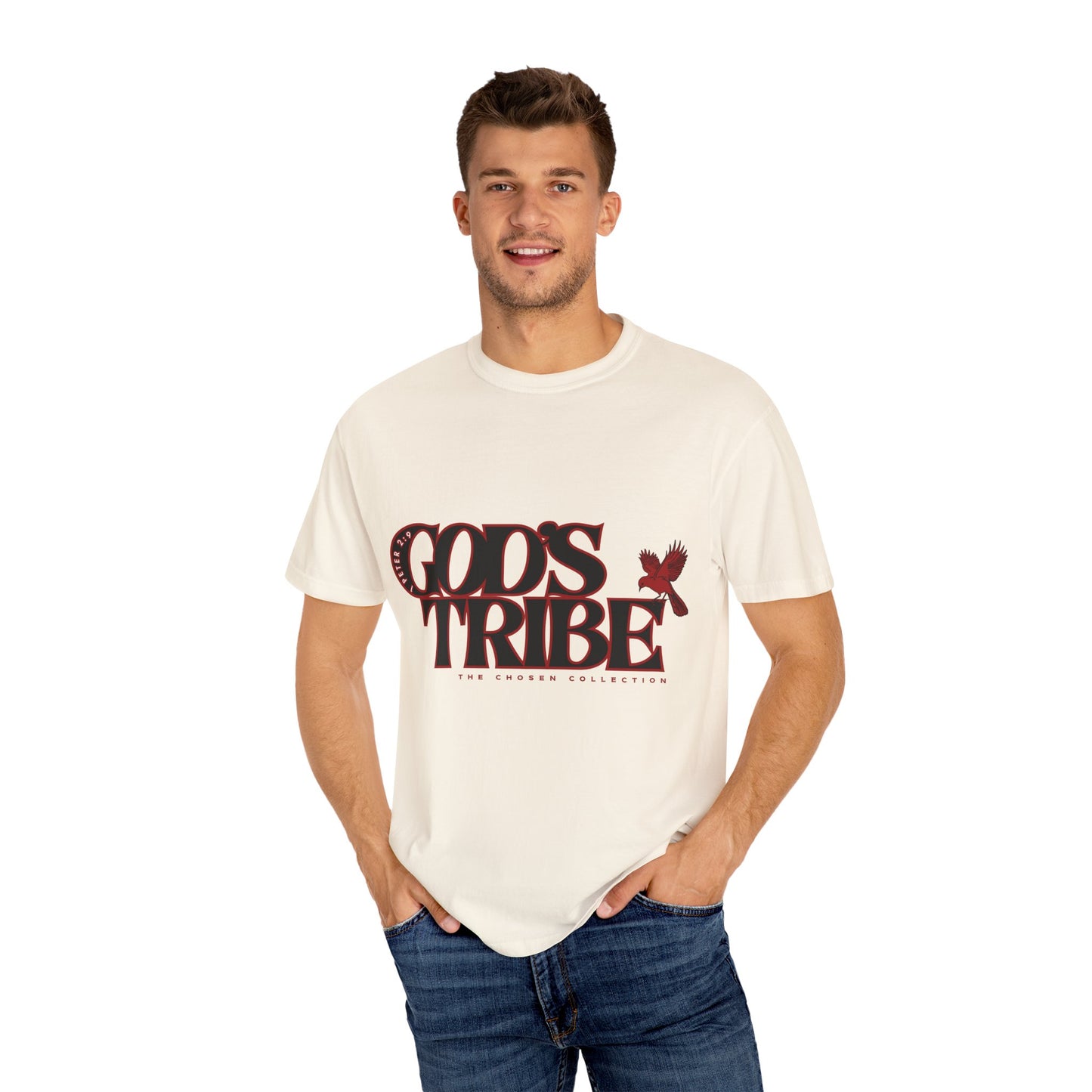 God's Tribe: The Chosen Collection Blessing Bird Red T-Shirt - Faith-Inspired Apparel