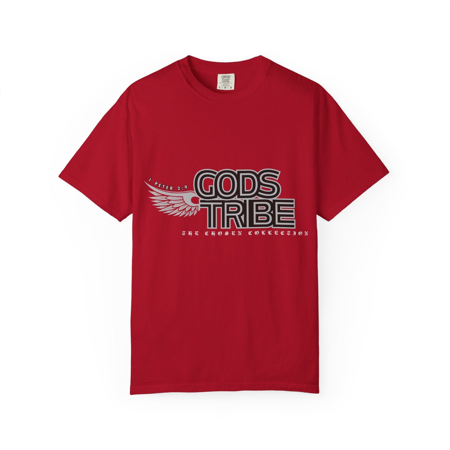 God's Tribe Unisex Wings Gray Garment-Dyed T-Shirt | Spiritual & Inspirational Wear