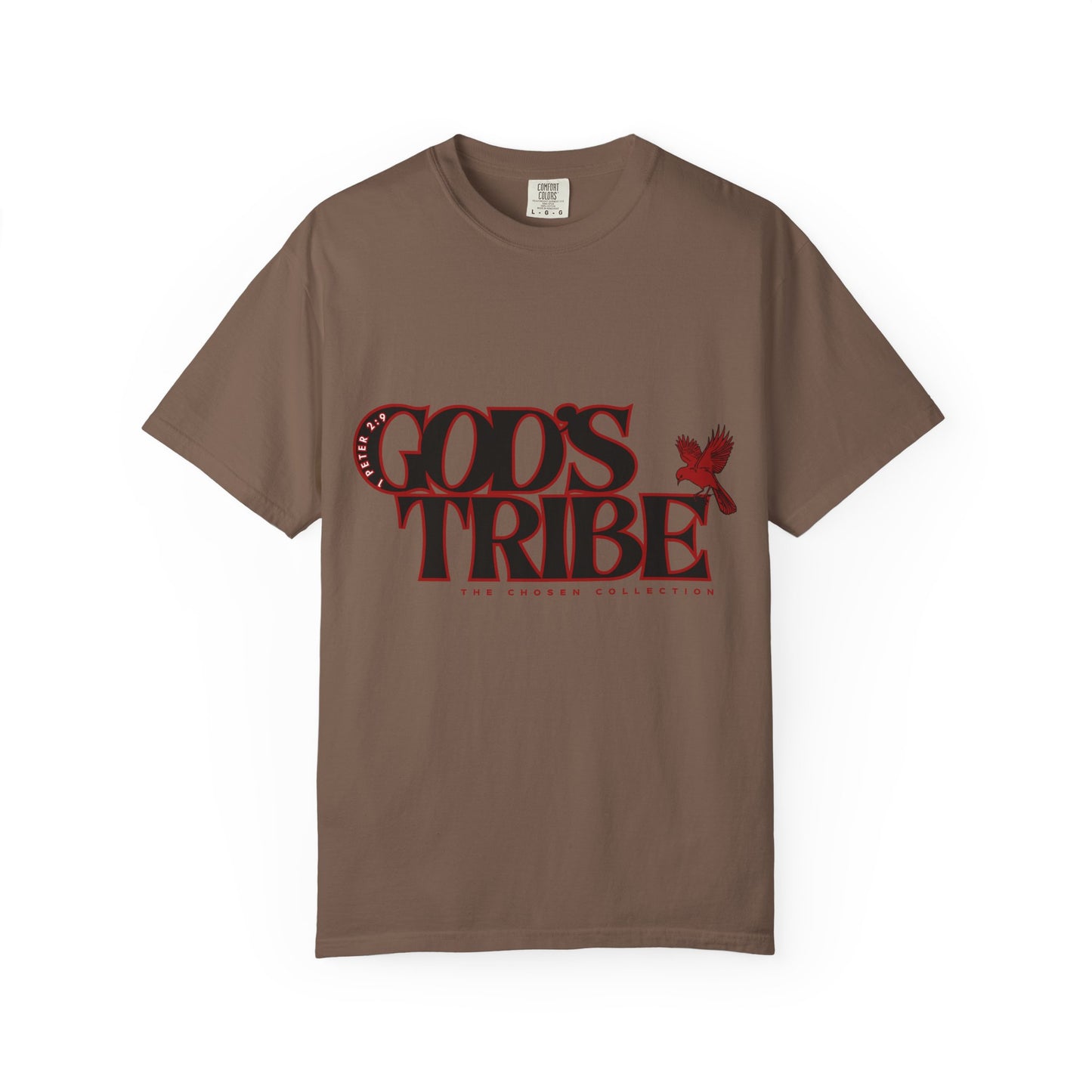 God's Tribe: The Chosen Collection Blessing Bird Red T-Shirt - Faith-Inspired Apparel