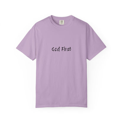 God First Unisex Garment-Dyed T-Shirt - Comfortable and Faith-Inspired Apparel