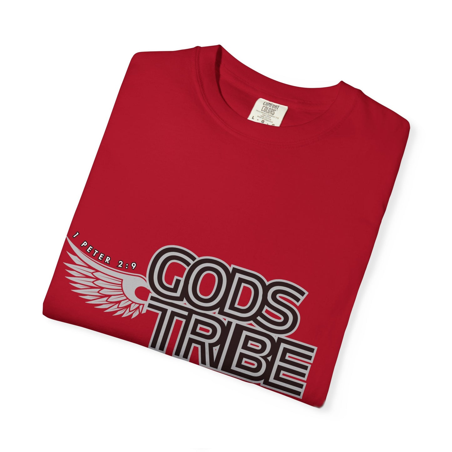 God's Tribe Unisex Wings Gray Garment-Dyed T-Shirt | Spiritual & Inspirational Wear