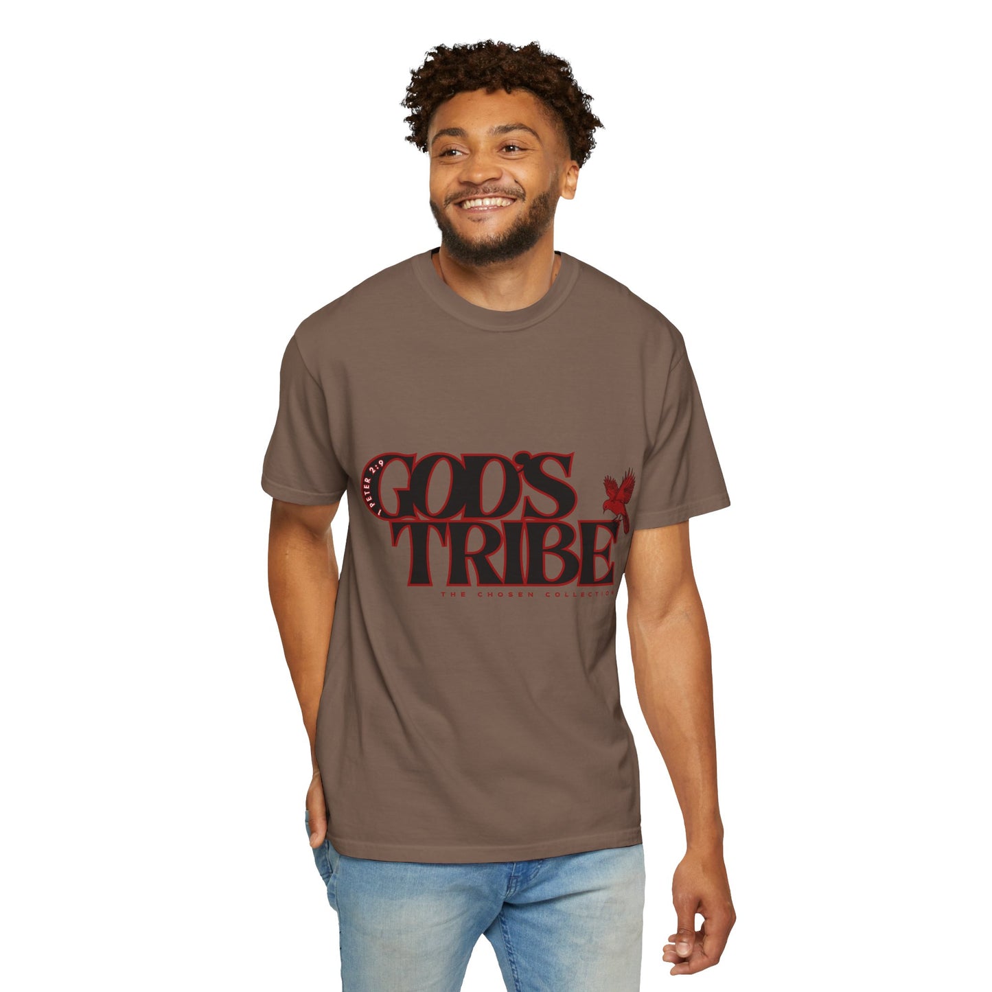 God's Tribe: The Chosen Collection Blessing Bird Red T-Shirt - Faith-Inspired Apparel