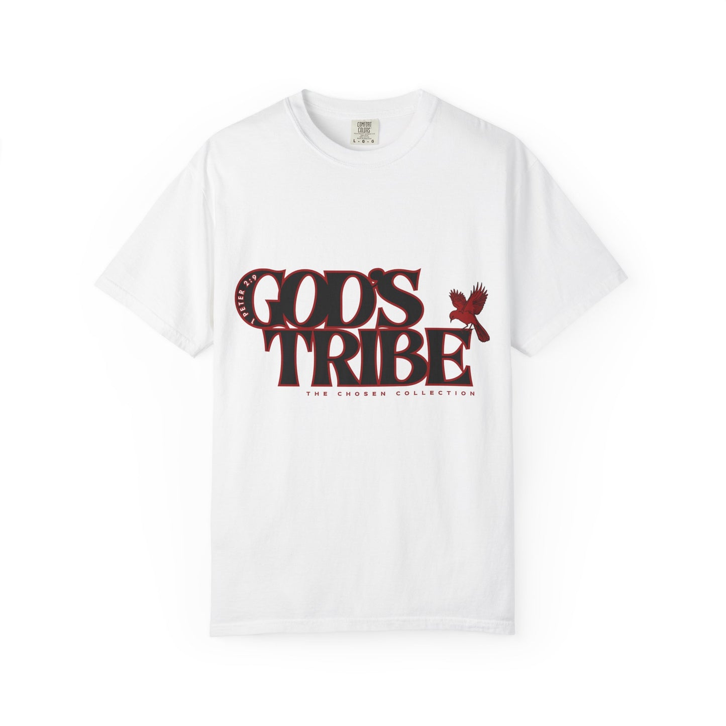 God's Tribe: The Chosen Collection Blessing Bird Red T-Shirt - Faith-Inspired Apparel