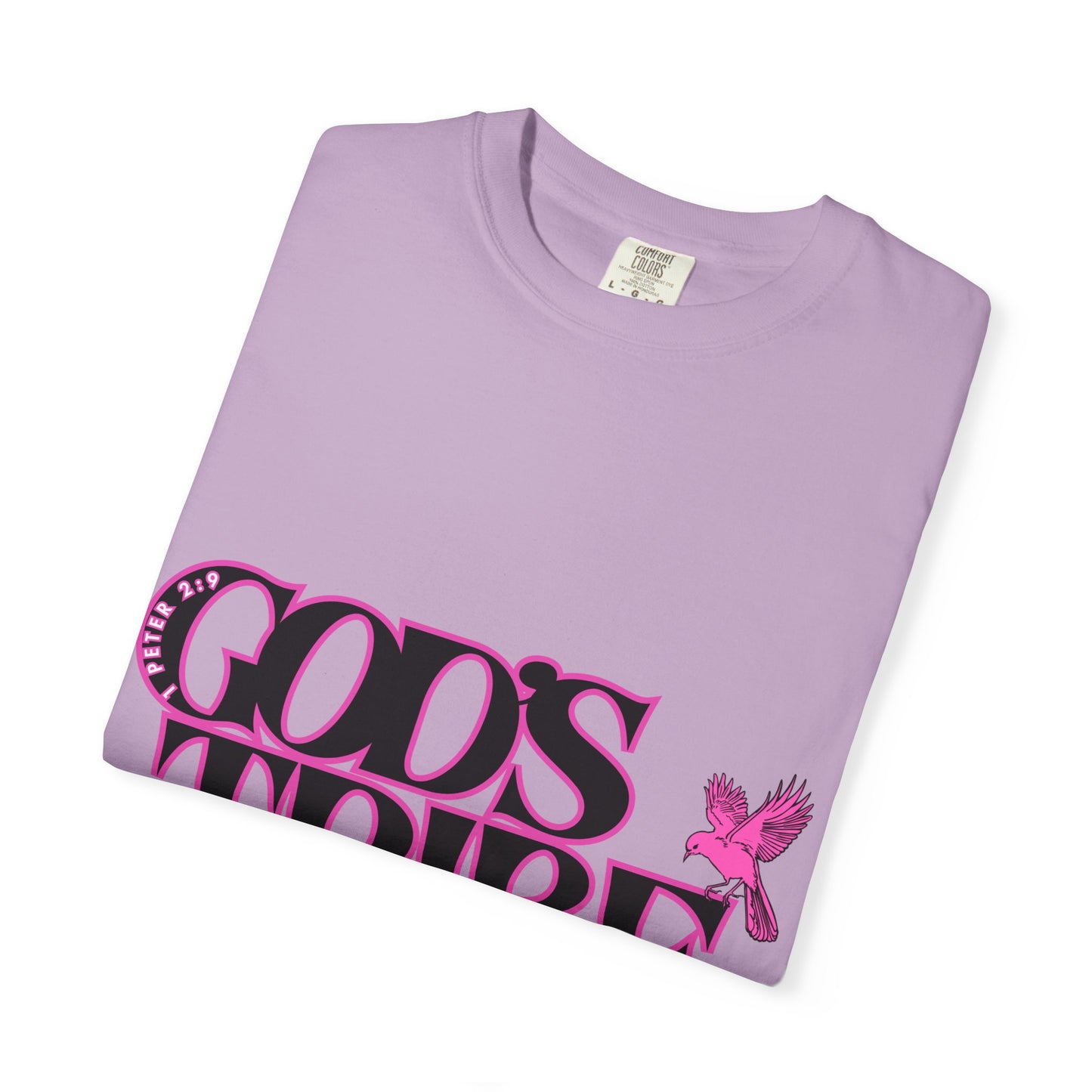 God's Tribe: The Chosen Collection Blessing Bird Pink T-Shirt – Faith-Inspired Apparel