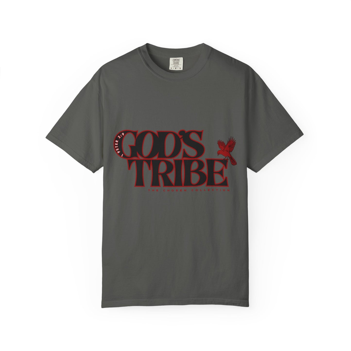 God's Tribe: The Chosen Collection Blessing Bird Red T-Shirt - Faith-Inspired Apparel