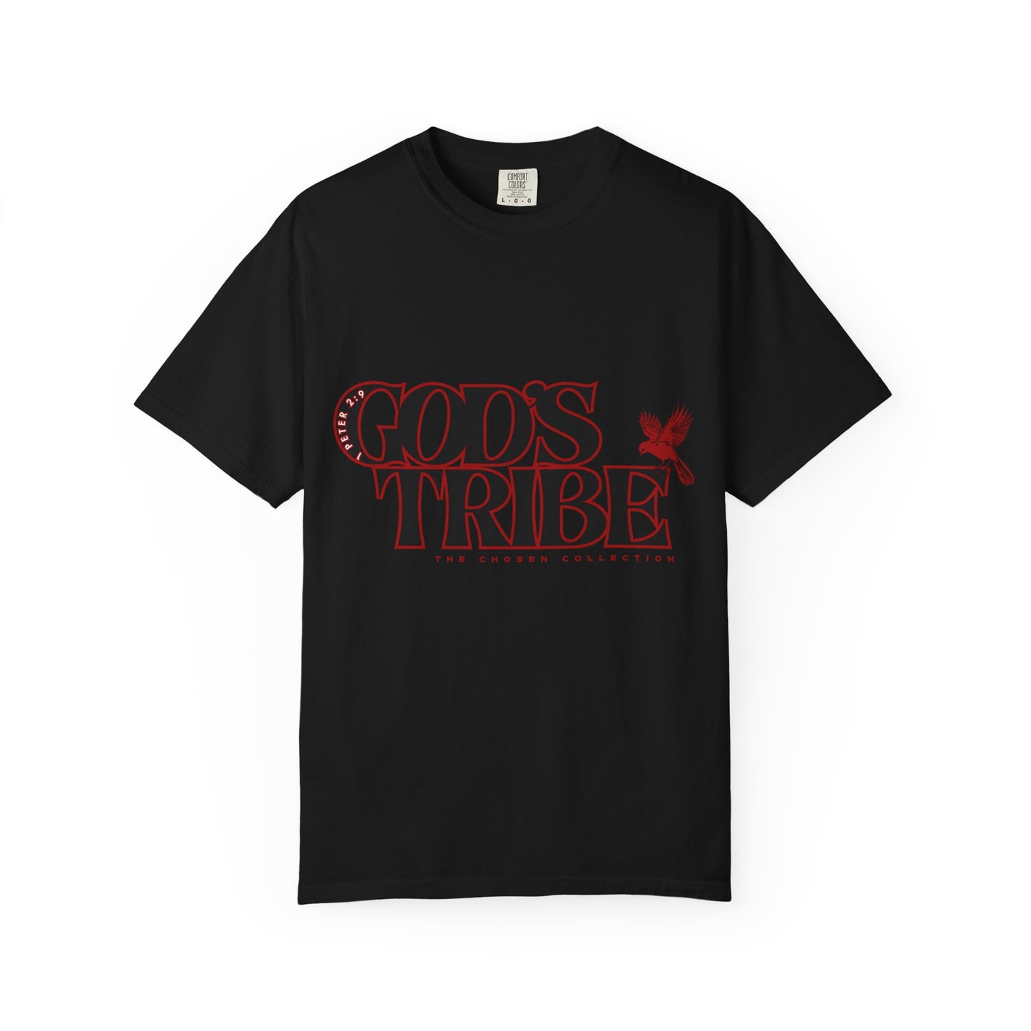 God's Tribe: The Chosen Collection Blessing Bird Red T-Shirt - Faith-Inspired Apparel