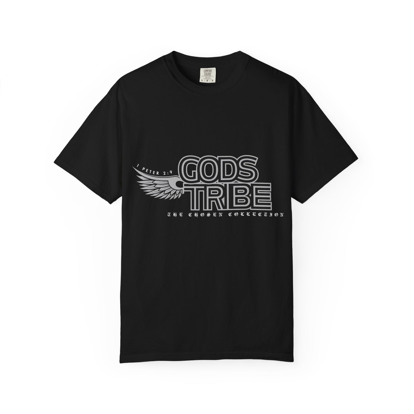 God's Tribe Unisex Wings Gray Garment-Dyed T-Shirt | Spiritual & Inspirational Wear