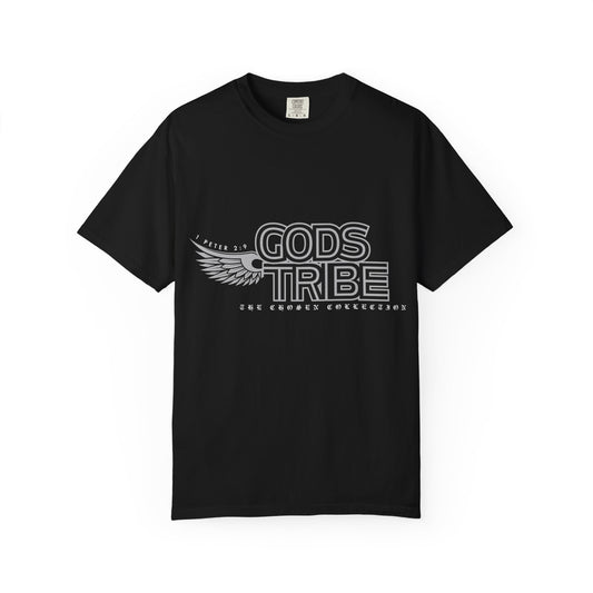 God's Tribe Unisex Wings Gray Garment-Dyed T-Shirt | Spiritual & Inspirational Wear