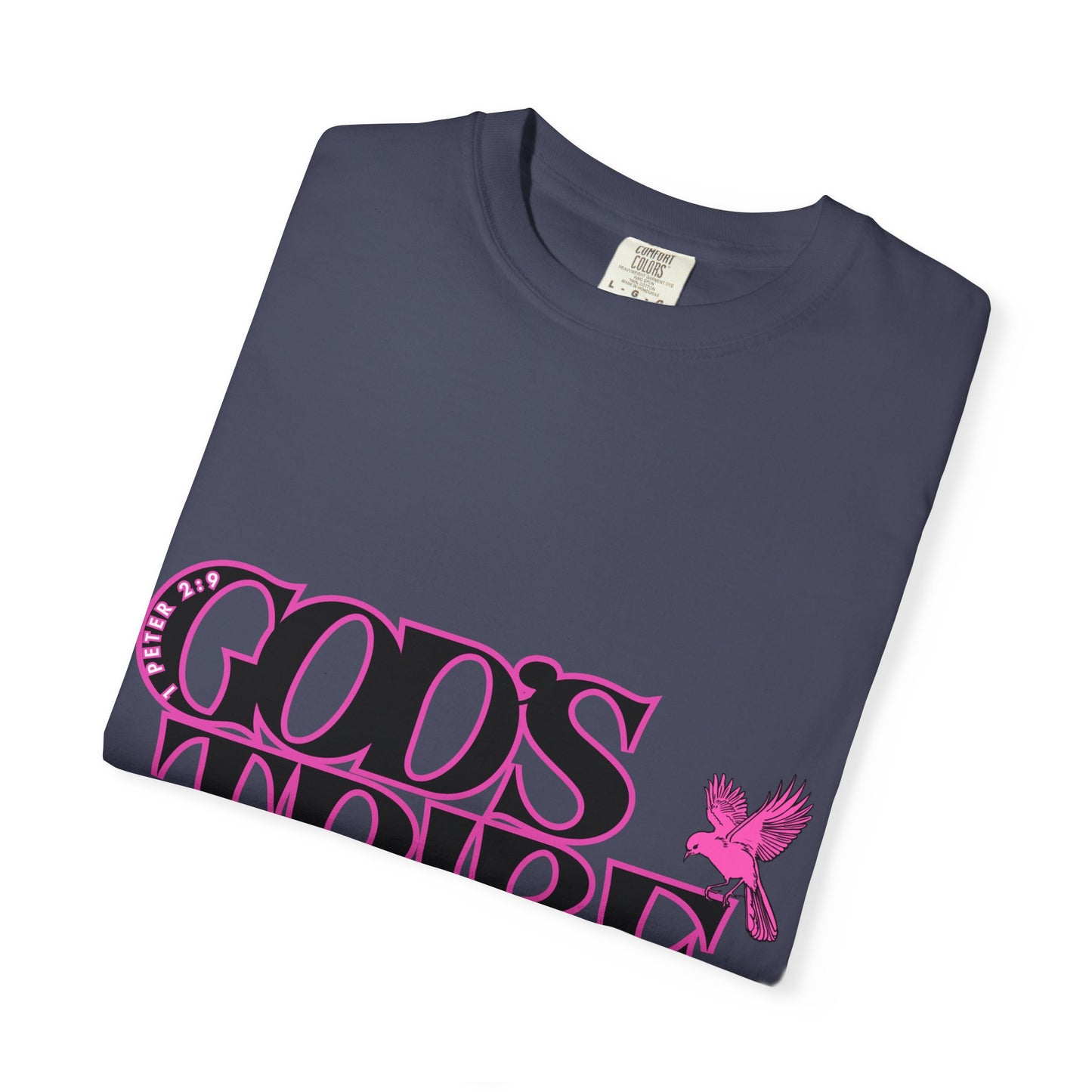 God's Tribe: The Chosen Collection Blessing Bird Pink T-Shirt – Faith-Inspired Apparel