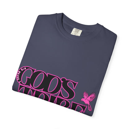 God's Tribe: The Chosen Collection Blessing Bird Pink T-Shirt – Faith-Inspired Apparel