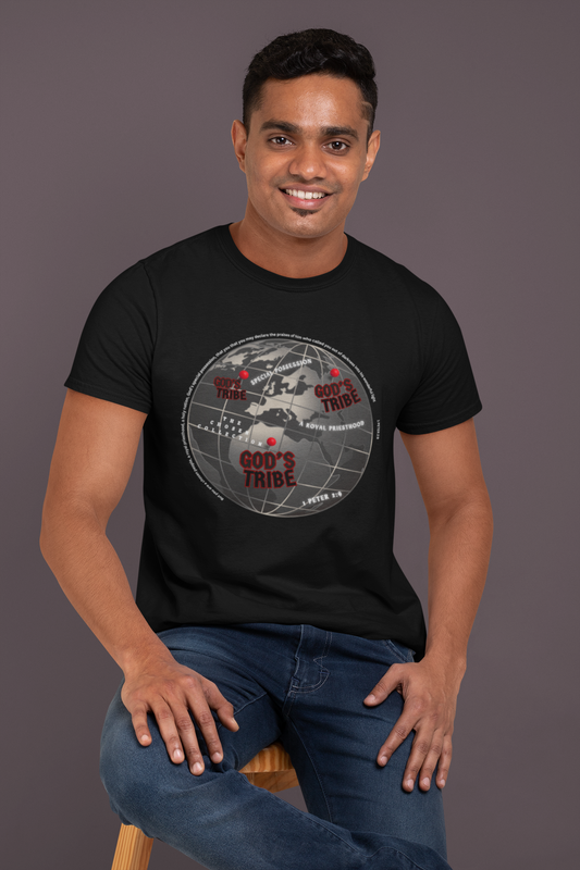 God's Tribe The Chosen Collection - Gods Globe Unisex Garment-Dyed T-Shirt | Faith-Based Apparel, Casual Wear, Gift for Believers, Christian Tee, Everyday Comfort
