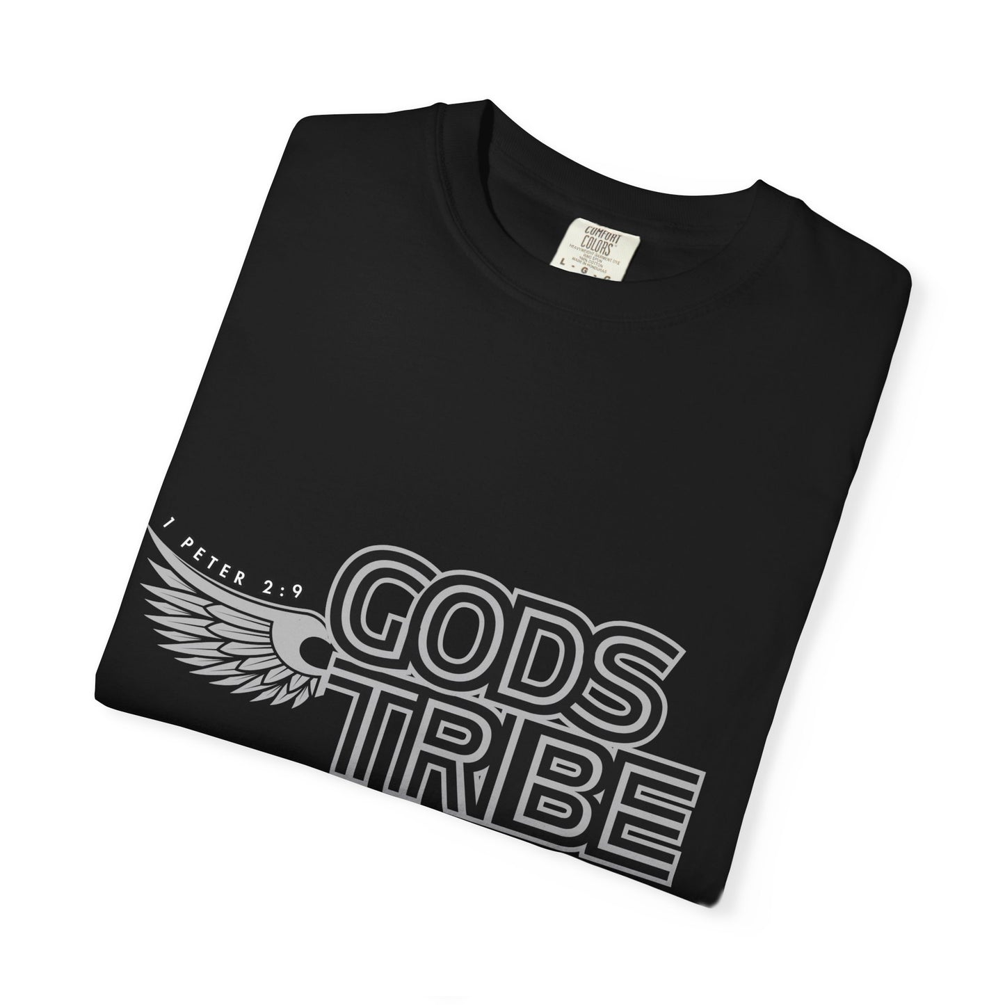 God's Tribe Unisex Wings Gray Garment-Dyed T-Shirt | Spiritual & Inspirational Wear
