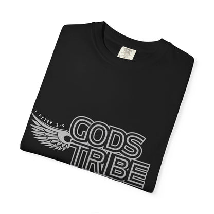 God's Tribe Unisex Wings Gray Garment-Dyed T-Shirt | Spiritual & Inspirational Wear