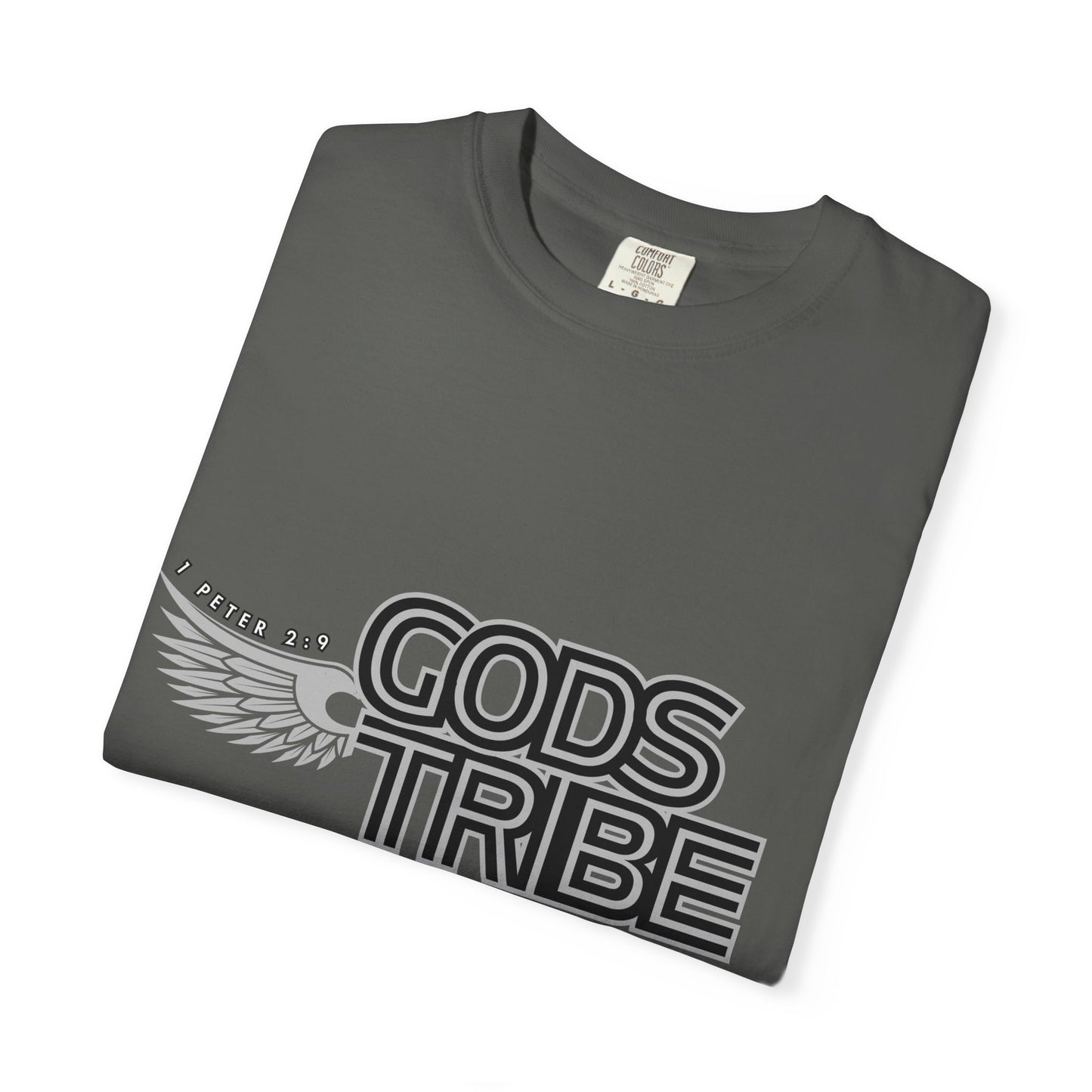 God's Tribe Unisex Wings Gray Garment-Dyed T-Shirt | Spiritual & Inspirational Wear