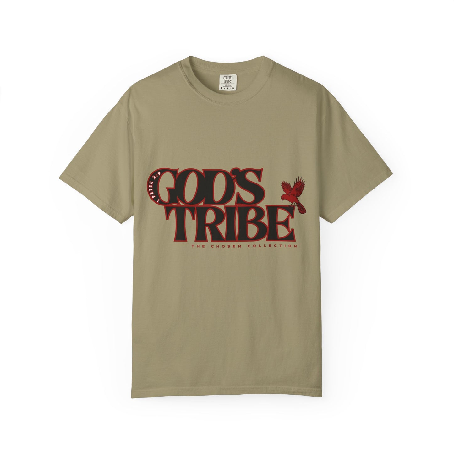 God's Tribe: The Chosen Collection Blessing Bird Red T-Shirt - Faith-Inspired Apparel