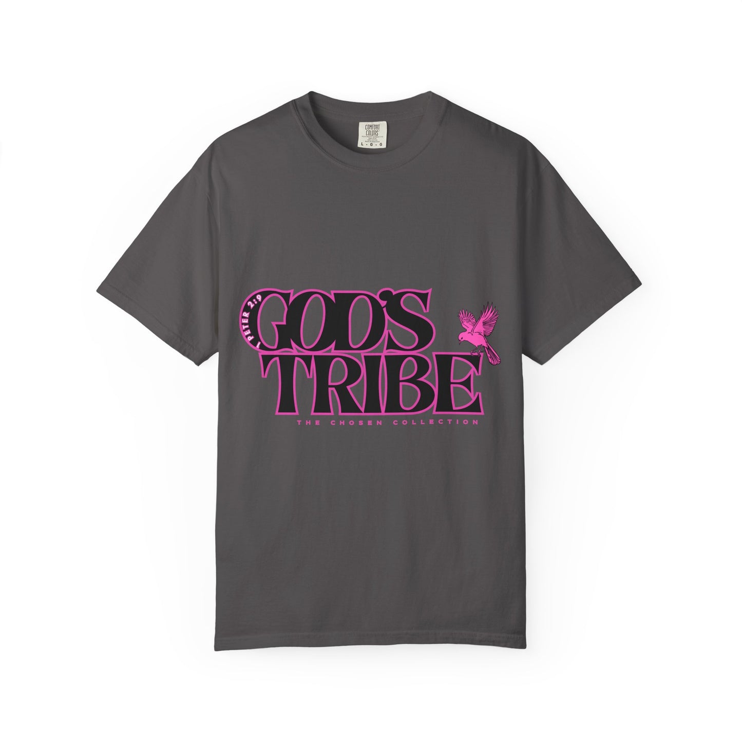 God's Tribe: The Chosen Collection Blessing Bird Pink T-Shirt – Faith-Inspired Apparel