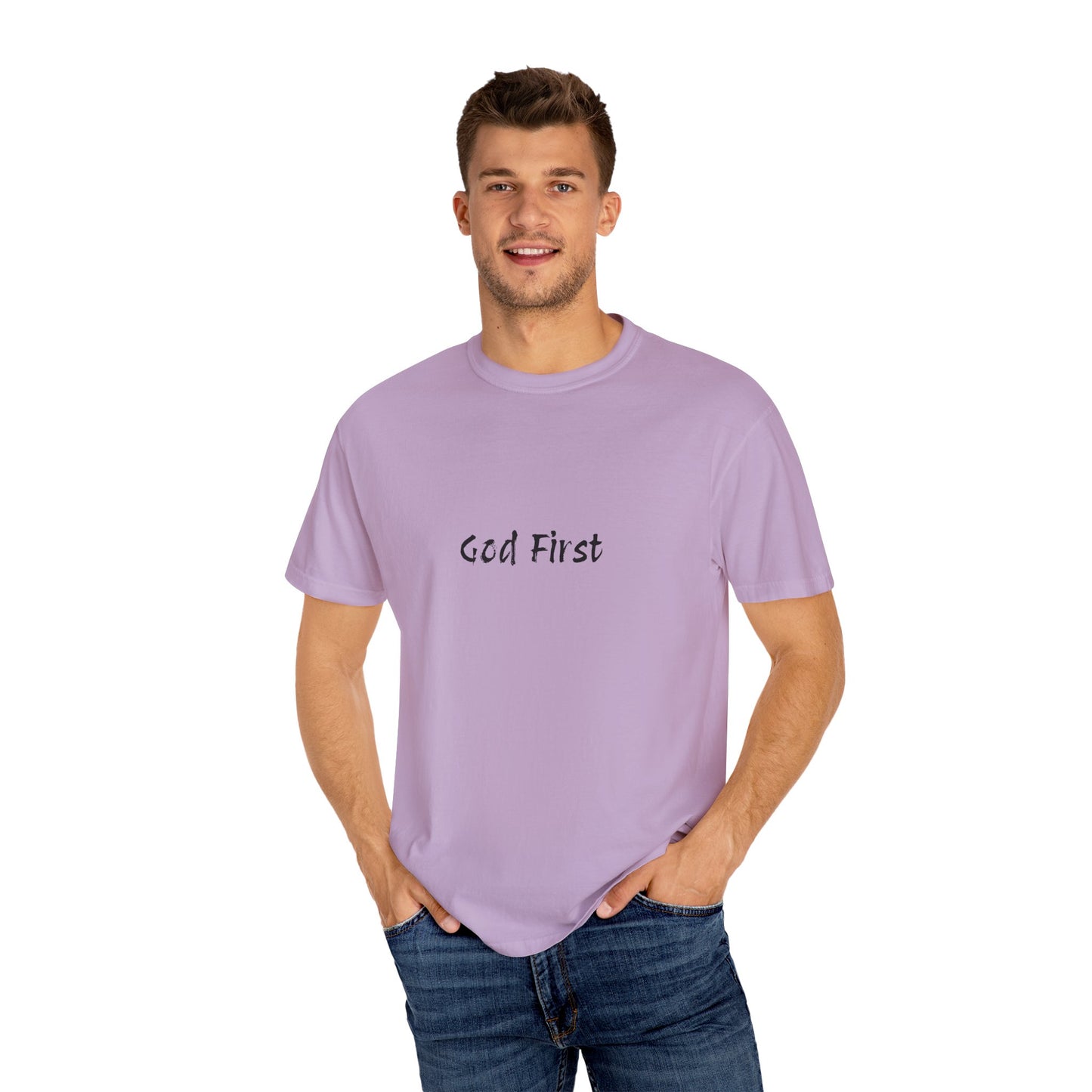 God First Unisex Garment-Dyed T-Shirt - Comfortable and Faith-Inspired Apparel