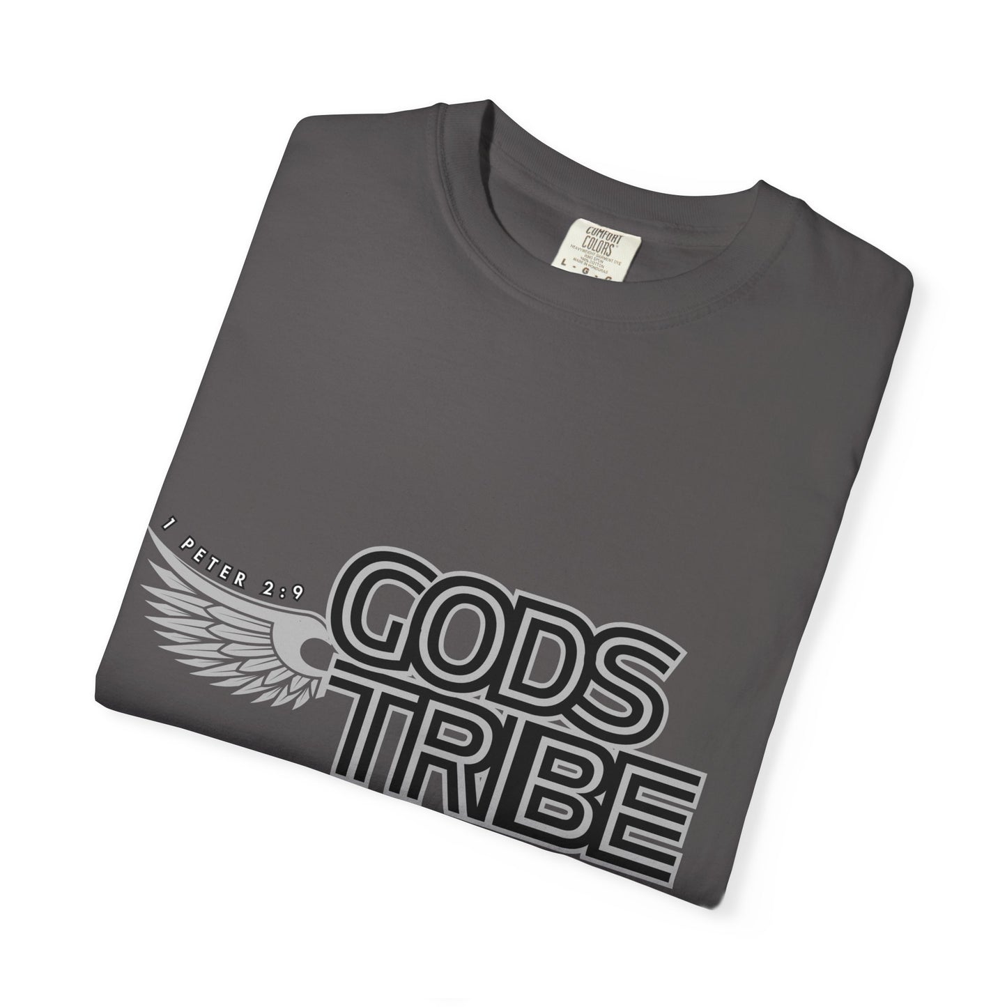 God's Tribe Unisex Wings Gray Garment-Dyed T-Shirt | Spiritual & Inspirational Wear