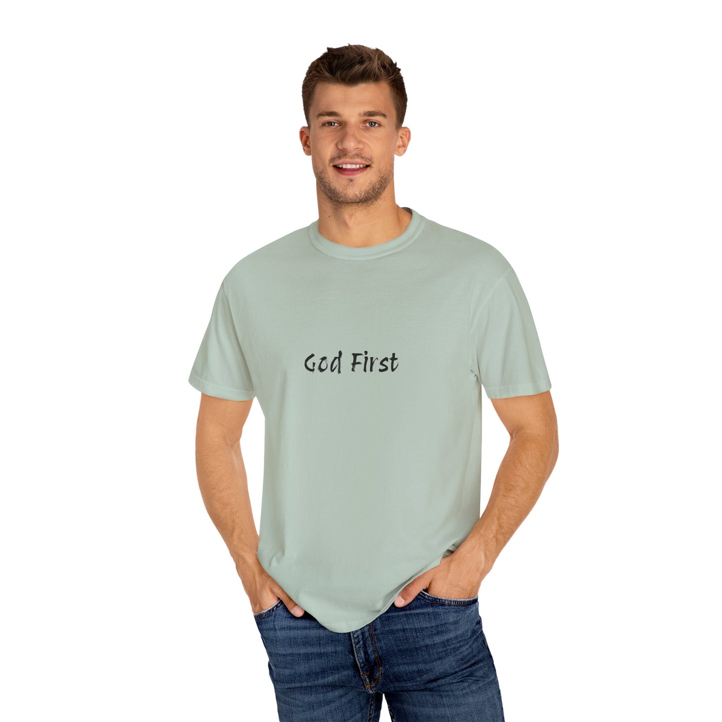 God First Unisex Garment-Dyed T-Shirt - Comfortable and Faith-Inspired Apparel