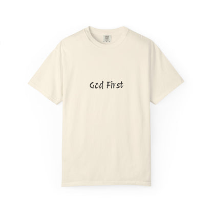 God First Unisex Garment-Dyed T-Shirt - Comfortable and Faith-Inspired Apparel