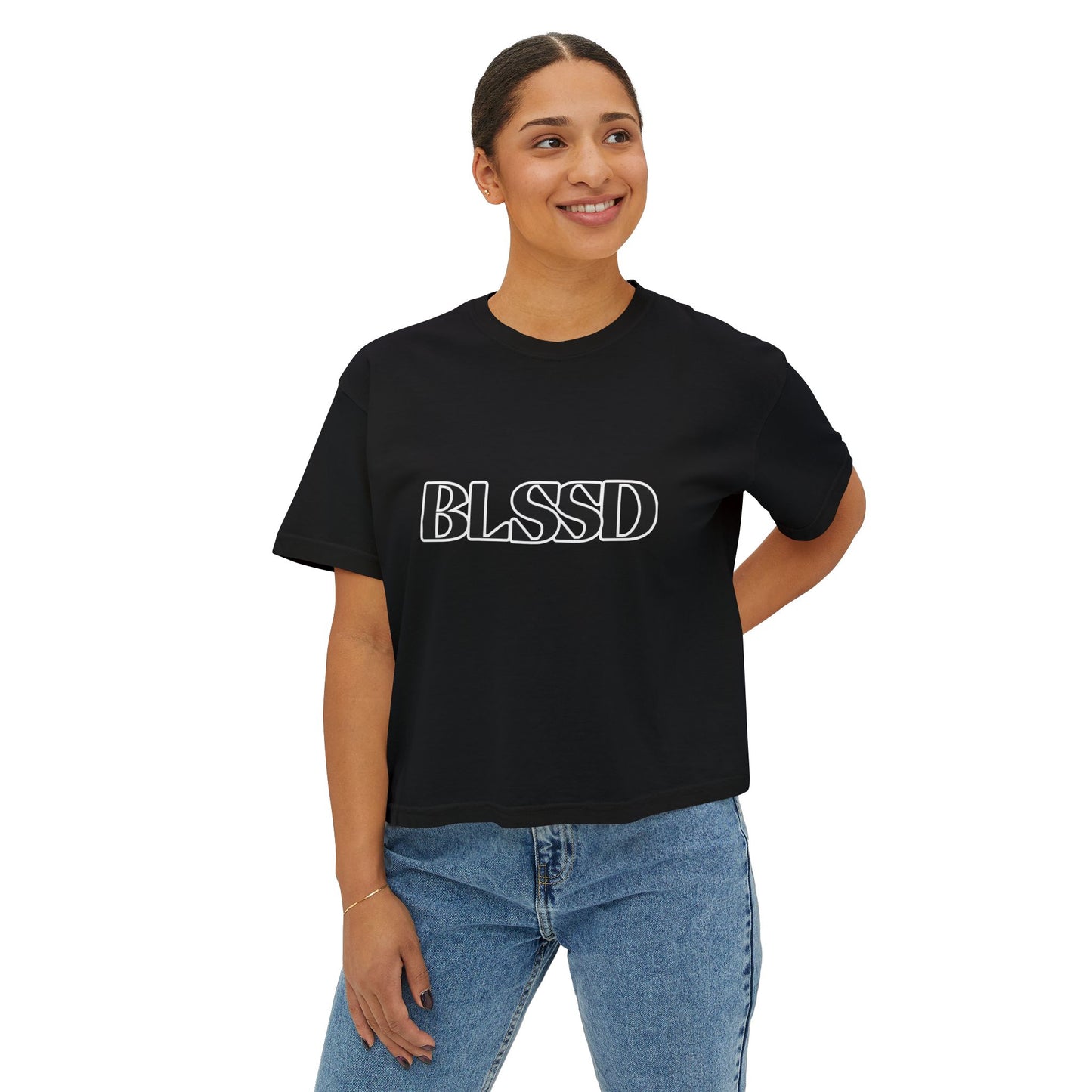 BLSSD Graphic Women's Boxy Tee – The Chosen Collection