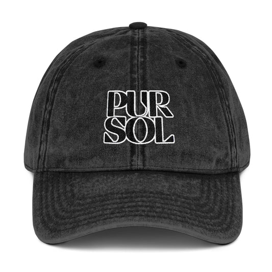 Vintage Embroidered Cap - PUR SOL | Stylish & Relaxed Fit Hat