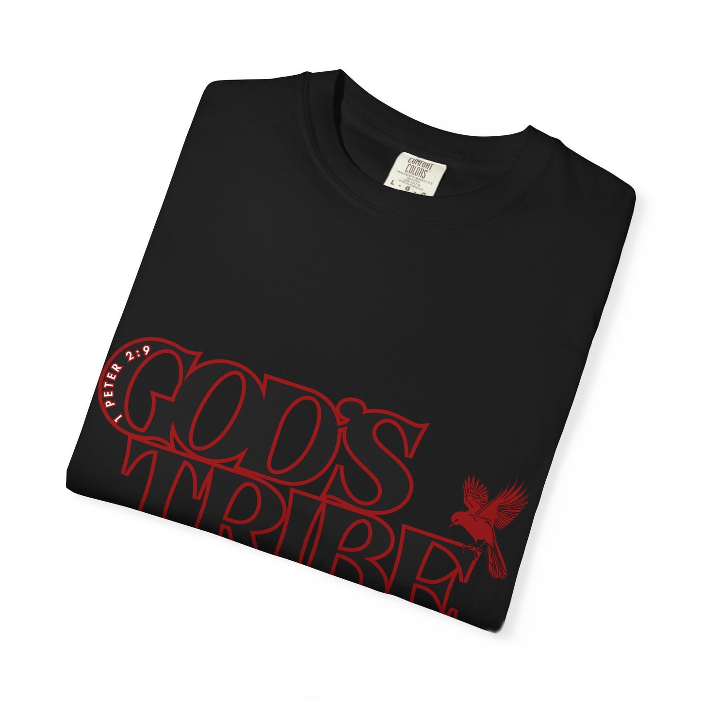 God's Tribe: The Chosen Collection Blessing Bird Red T-Shirt - Faith-Inspired Apparel