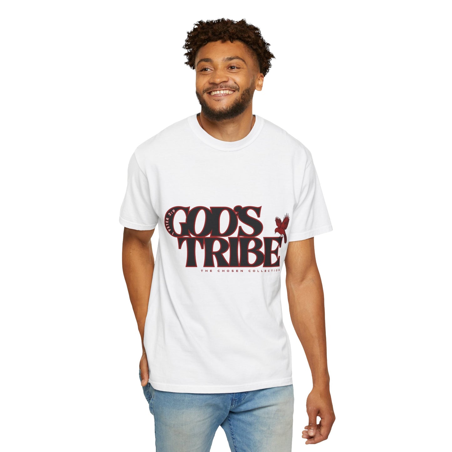 God's Tribe: The Chosen Collection Blessing Bird Red T-Shirt - Faith-Inspired Apparel