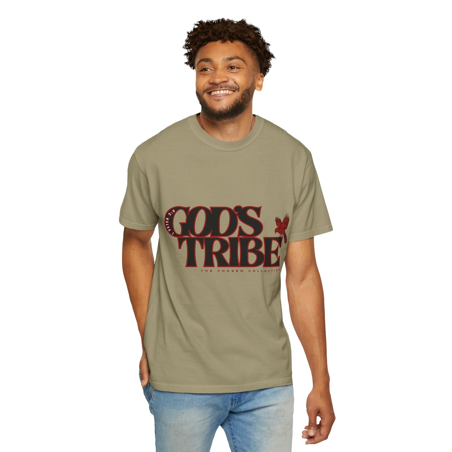 God's Tribe: The Chosen Collection Blessing Bird Red T-Shirt - Faith-Inspired Apparel