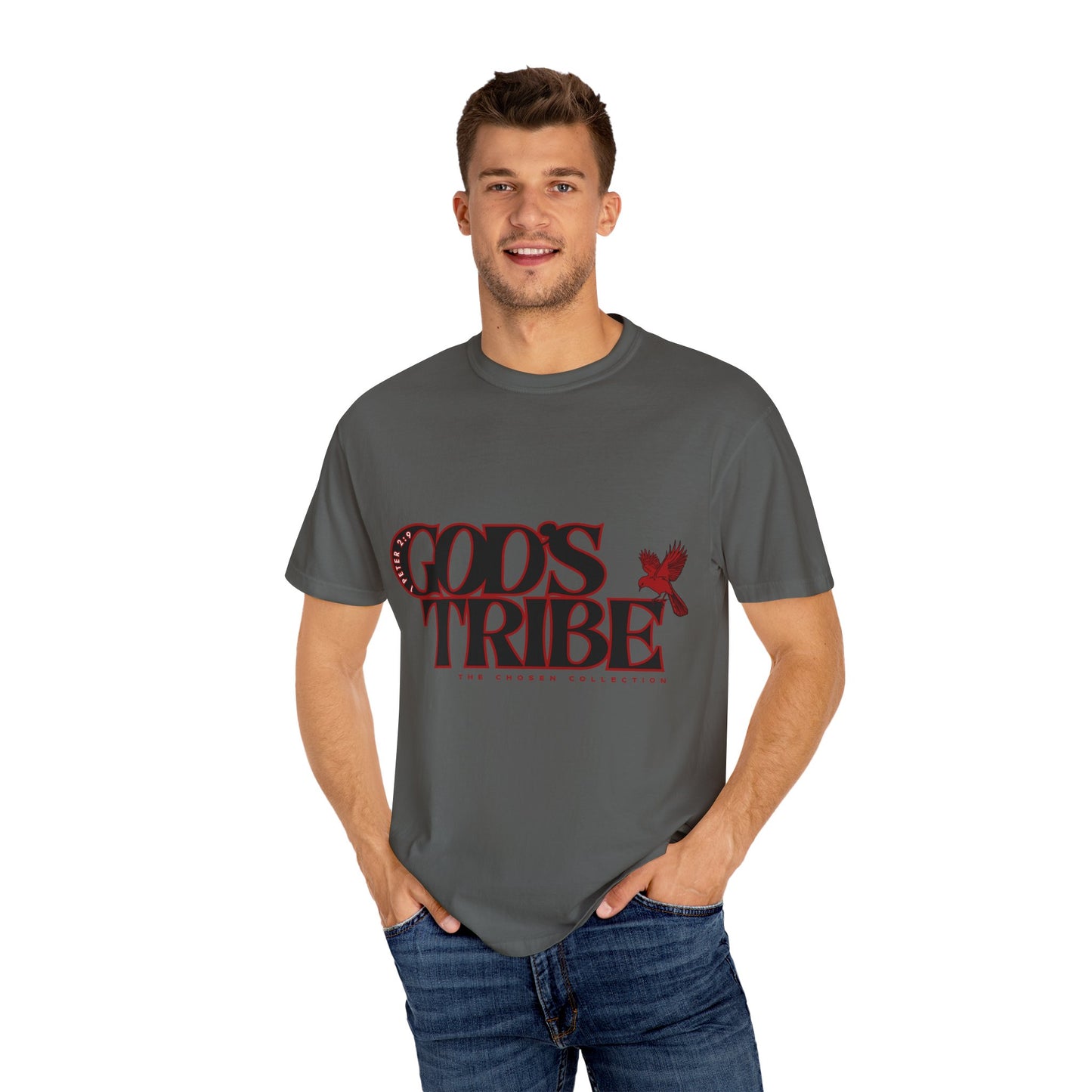 God's Tribe: The Chosen Collection Blessing Bird Red T-Shirt - Faith-Inspired Apparel