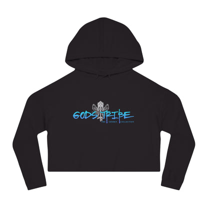 Stylish Women's Cropped Hooded Sweatshirt - 'God's Tribe' Graphic, Casual Chic, Perfect for Everyday Wear, Gifts, and Celebrations