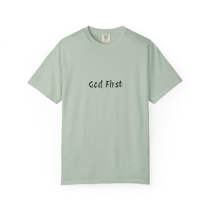 God First Unisex Garment-Dyed T-Shirt - Comfortable and Faith-Inspired Apparel